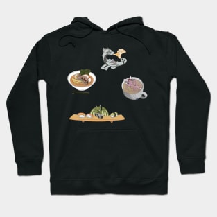 Hungry Baby Dragon Set of 4 Hoodie